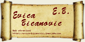 Evica Bicanović vizit kartica